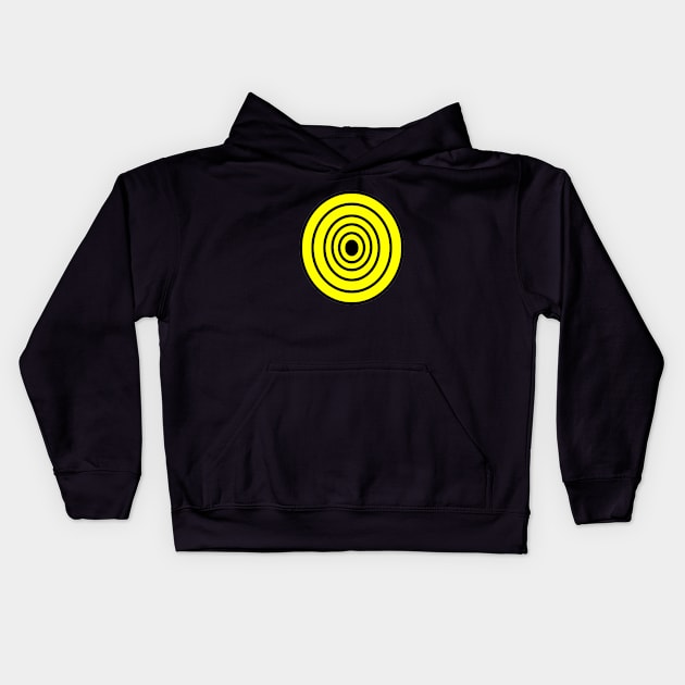 yellow black shape Kids Hoodie by FUNEMPIRE